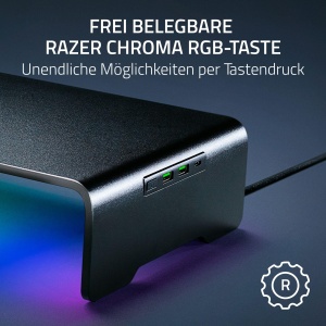Suport monitor Razer Chroma RGB Aluminiu Negru USB-C Hub Ergonomie - Img 6