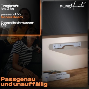 Suport pentru boxe PureMounts pentru Sonos Ray, 2kg, alb - Img 3