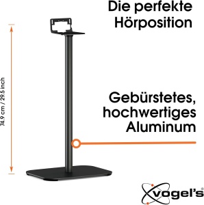Suport pentru boxe Vogels Sound 3305, inaltime 75 cm, capacitate max. 6,5 kg, culoare negru - Img 3