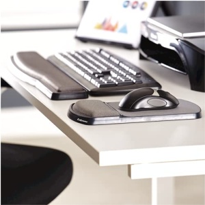 Suport pentru incheietura mainii reglabil pe inaltime Fellowes cu mouse pad din grafit - Img 8