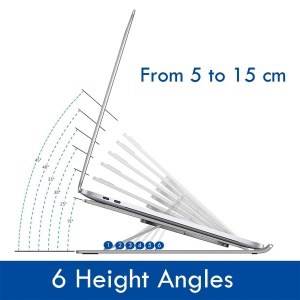 Suport pentru laptop Ewent - Suport pentru PC cu picior pliabil, unghi reglabil - Suport pentru PC din aluminiu - pentru notebook-uri si laptopuri cu ecran de 10-15,6" - Img 5