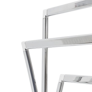 Suport pentru prosoape Relaxdays, inox, 3 stange, 86x50x20 cm - Img 6