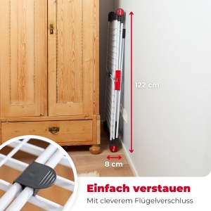 Suport pentru rufe Vileda Infinity Flex Plus, extensibil, 30m, pentru haine lungi - Img 7
