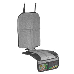 Suport pentru scaun pentru copii reer TravelKid MaxiProtect, Protector scaun auto cu protectie pentru spatar, Tampon antiderapant, ISOFIX Potrivit, pentru toate modelele conventionale, gri