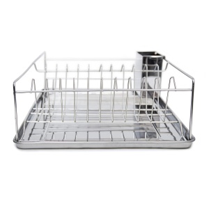 Suport pentru Uscat Vase Relaxdays XL cu Cos pentru Tacamuri, 33x48x12 cm, Argintiu - Img 6