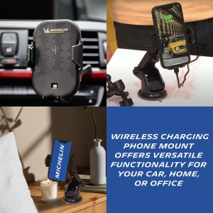 Suport Smartphone MICHELIN cu incarcare wireless, 15W, 360 rotatie - Img 5