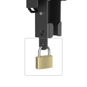 Suport TV de perete Hama, rigid, cu protectie antifurt (suport TV de perete 37-90 inch, VESA 100x100 pana la VESA 600x400, pana la 50kg, ideal pentru spatii publice, cu dibluri Fischer) negru - Img 4