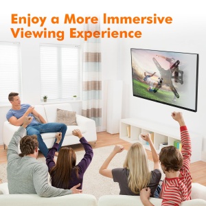 Suport TV GRIFEMA Suport de perete pivotant, rabatabil pentru televizoare plate si curbate de 26-65 inch, suport TV universal si extensibil de pana la 35 kg, max. VESA 400x400mm, GB1010 - Img 6