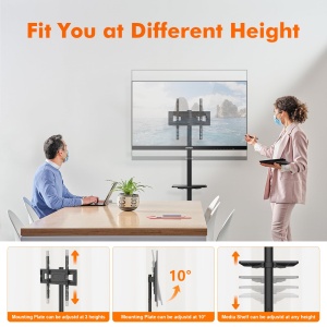 Suport TV mobil GRIFEMA GB3001 pentru televizoare de pana la 65 inch, 40 kg - Img 5