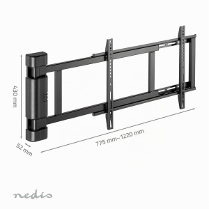 Suport TV motorizat Nedis TVWM5860BK, 32-75 inch, negru, capacitate 50 kg - Img 6