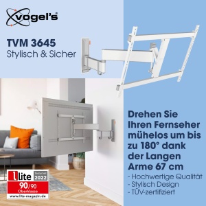 Suport TV Vogels Comfort TVM 3645, pentru televizoare 40-77 inch, max. 35 kg, alb - Img 2
