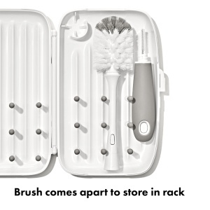 Suport uscare si curatare OXO Tot compact cu perie integrata gri - Img 3