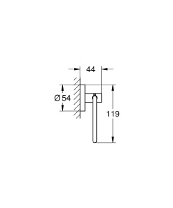 Suport WC pentru hartie GROHE Start, mat, negru, montare fara gaurire - Img 3