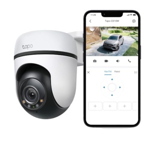 Supraveghere cu camera de exterior TP-Link Tapo C510W, Camera IP Wi-Fi, Pan/Tilt 360deg, Rezolutie 2K, Viziune nocturna color, IP65 rezistent la apa, Urmarire inteligenta a miscarii, Audio bidirectional - Img 2