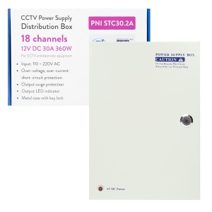 Sursa de alimentare CCTV PNI STC30.2A 12V 30A 360W cu 18 iesiri