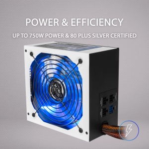 Sursa de alimentare PC Mars Gaming MPZE750, 750W, 80Plus Silver, Alb - Img 2