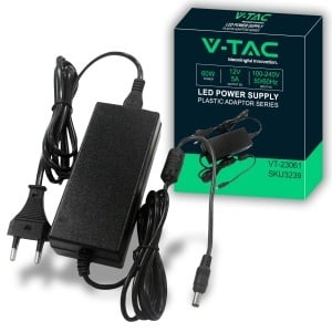 Sursa de alimentare V-TAC 12V 60W 5A cu Jack 2.1 pentru LED-uri si dispozitive electronice