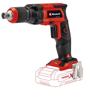 Surubelnita fara fir pentru gips-carton Einhell TE-DY 18 Li-Solo Power X-Change (litiu-ion, 18 V, 4000 min-1, opritor de adancime, functionare continua, fara baterie si incarcator, incl. carcasa) - Img 3