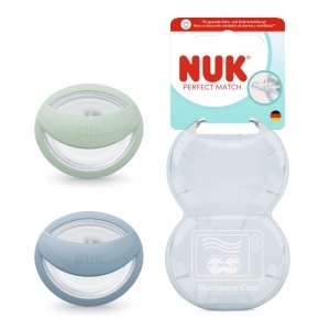 Suzeta NUK Perfect Match 0-6 luni VerdeAlbastru Set 2 bucati Forma ortodontica