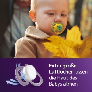 Suzeta Philips Avent Ultra Air SCF34956 18 luni set 4 buc luminoasa BPA-free - Img 2