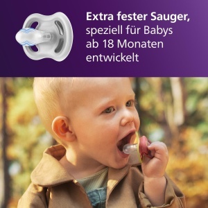 Suzete Philips Avent Ultra Air SCF34947 BPA Free pentru copii 18 luni set 2 bucati cu sterilizator - Img 4