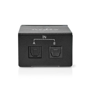 Switch audio digital Nedis 2 intrari TosLink, iesire TosLink, metalic, negru - Img 2
