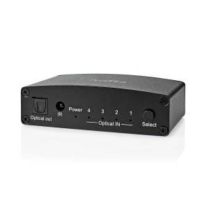 Switch audio digital Nedis, 4 intrari TosLink, negru, metalic - Img 6