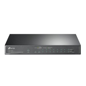 Switch gestionat TP-Link TL-SG1210MPE, 10 porturi, 8 porturi PoE, 123 W, negru