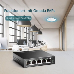 Switch TP-Link TL-SF1005LP, 5-Port, 10100Mbps, 4-Port PoE, Negru - Img 5