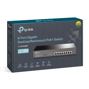 Switch TP-Link TL-SG1008MP 8-Port Gigabit PoE, 153W, Negru - Img 4
