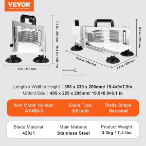 Taietor de rosii VEVOR AY450-3, din otel inoxidabil, cu lame zimtate, 38 inch - Img 7