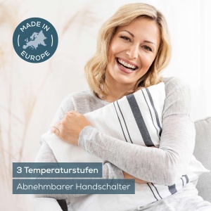 Tampon termic Beurer HK 25, tampon termic dragalas cu 3 niveluri de temperatura, oprire automata si sistem de siguranta, fabricat in Europa, spalabil la masina, 40 x 30 cm, alb-gri - Img 2
