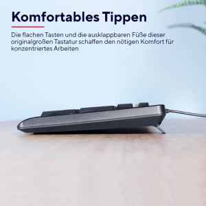 Tastatura cablata Trust Taro, layout QWERTZ, spritzwassergeschutzt, neagra - Img 3