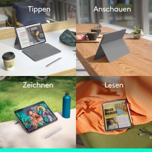 Tastatura-Covor Logitech Combo Touch pentru iPad Air 11 (M2, M3, M4), Trackpad, Iluminare - Img 8