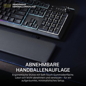 Tastatura de gaming Corsair Skiff 100, RGB, neagra, cu suport pentru maini - Img 6