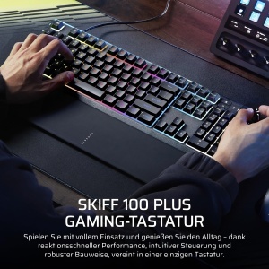 Tastatura Gaming Corsair Skiff 100 Plus, RGB, 6 G-taste, Negru - Img 2