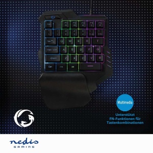 Tastatura Gaming Nedis GKBDS110BK - USB, RGB, Unihand - Img 3