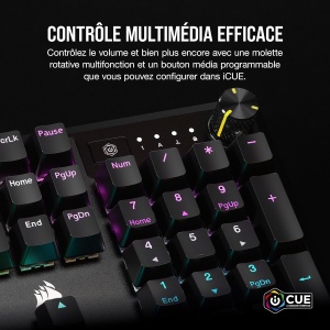Tastatura mecanica Corsair K70 Core RGB, lineare, neagra, cu suport pentru maini - Img 4