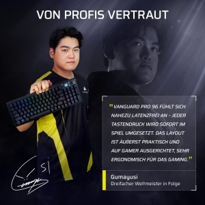 Tastatura mecanica Corsair Vanguard PRO 96, neagra, cu 8.000 Hz, LCD - Img 3