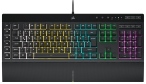 Tastatura Membrana Corsair K55 RGB PRO, Negru, 6 Macro-Taste, IP42