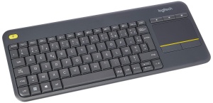 Tastatura wireless Logitech K400 Plus cu touchpad, 10m, compatibila Windows si Android