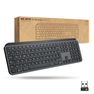 Tastatura wireless Logitech MX Keys pentru afaceri, iluminare, confort, stabilitate