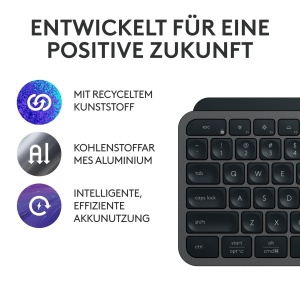 Tastatura wireless Logitech MX Keys S Plus Graphite iluminare inteligenta Bluetooth multi-device - Img 6