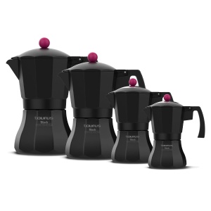 Taurus Black Moments 6 - Aparat de cafea italian | 6 cani | Podea si filtru din otel inoxidabil | Supapa de siguranta | Garnitura din silicon | Pentru toate tipurile de sobe | capac transparent | Negru - Img 6