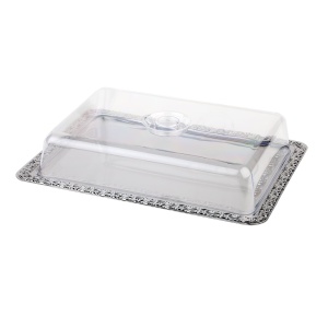 Tava cu capac APS 38202, 42 x 31 cm, inox 180, spulberata