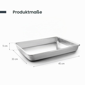 Tava de copt Lacor 68465, Aluminiu, 45x33 cm, Inaltime 5 cm - Img 2