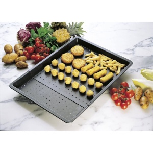 Tava de copt perforata metalica Zenker - extensibila pentru baghete, prajituri si pizza perfecte, 52-37x33 cm, tava extensibila, perforata - Img 7