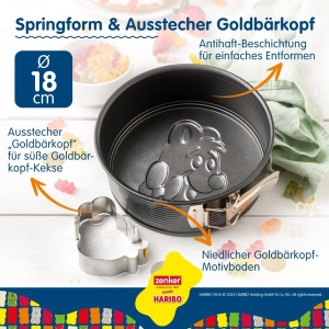 Tava de copt Zenker cu design Haribo, 18 cm, antiaderenta, cu forma de Goldbar - Img 4