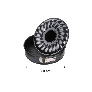 Tava de copt Zenker cu fund plat si fund detasabil 28 cm, negru metallic, antiaderenta - Img 3