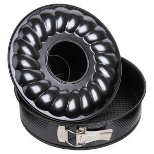 Tava de copt Zenker cu fund plat si rotund, 26 cm, negru metalic, antiaderenta - Img 4